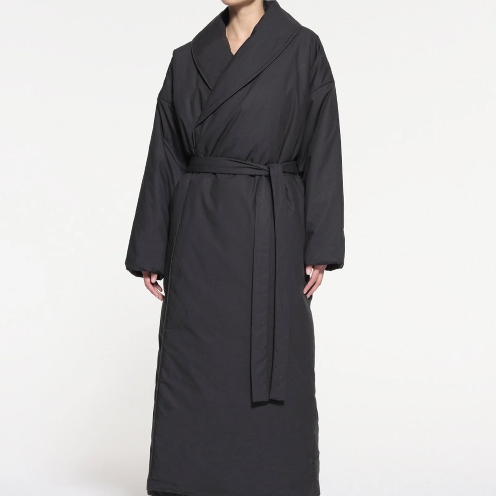 SKIMS cotton Duvet Robe Onyx